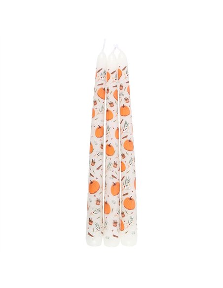 Set of 3 Pumpkin Taper Candles DY_77725 - pic 134971 | FastDaddyshop