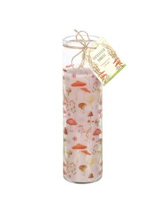 Mushroom Print Enchanted Forest Tube Candle EF_48924