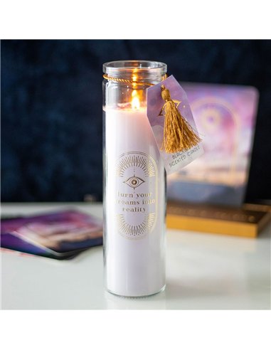 Blackberry Tube Candle with Amethyst Crystals ER_45725
