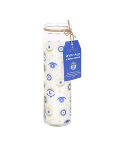 All Seeing Eye White Sage Tube Candle EY_70023