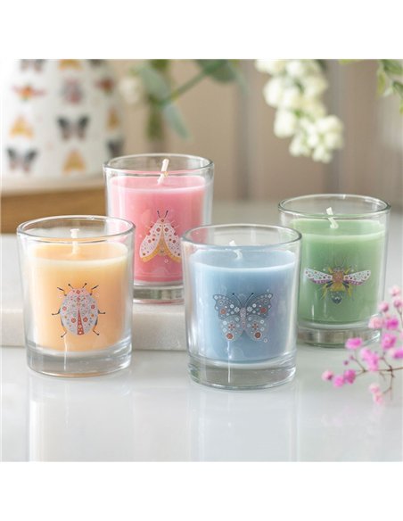 Set of 4 Floral Bug Mandarin & Bergamot Candles FB_00426 - pic 134997 | FastDaddyshop