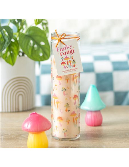 Funky Fungi Mushroom Print Tube Candle FF_13825 - pic 134999 | FastDaddyshop