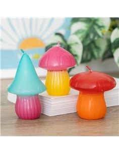 Set of 3 Mushroom Shaped Candles FF_14225 2