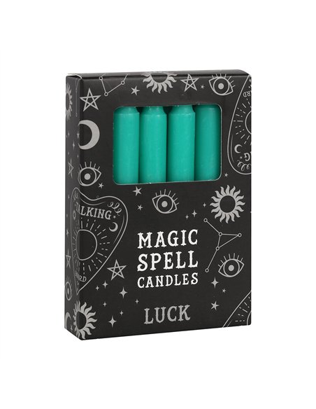 Set of 12 Green 'Luck' Spell Candles FI_15328 - pic 135006 | FastDaddyshop