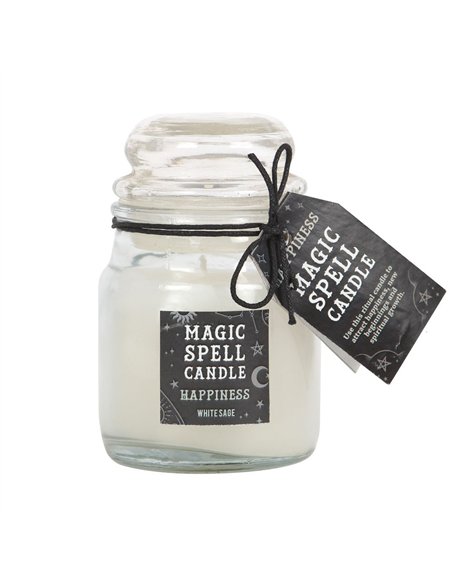White Sage 'Happiness' Spell Candle Jar FI_28323 - pic 135016 | FastDaddyshop