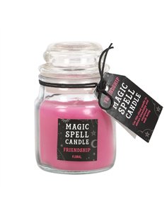 Floral 'Friendship' Spell Candle Jar FI_28423