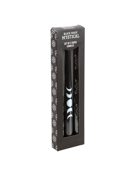 Set of 3 Black Magic Mystical Taper Candles  FI_41924 - pic 135025 | FastDaddyshop