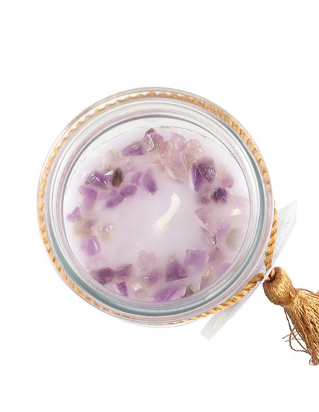 Blackberry Tube Candle with Amethyst Crystals ER_45725 - pic 135028 | FastDaddyshop