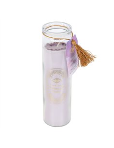 Blackberry Tube Candle with Amethyst Crystals ER_45725