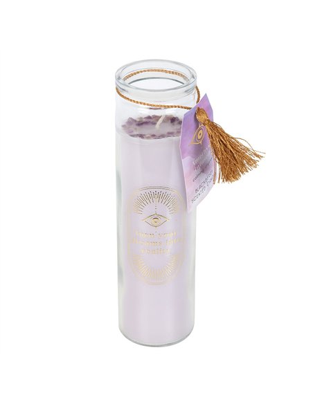 Blackberry Tube Candle with Amethyst Crystals ER_45725 - pic 135030 | FastDaddyshop