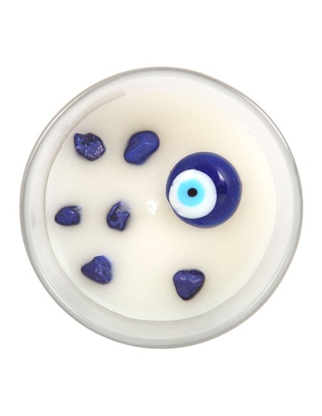 All Seeing Eye White Sage Crystal Chip Protection Candle EY_69923 - pic 135038 | FastDaddyshop