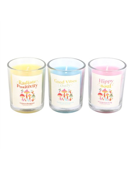 Set of 3 Funky Fungi Mushroom Votive Candles FF_13725 - pic 135054 | FastDaddyshop