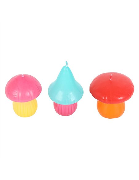 Set of 3 Mushroom Shaped Candles FF_14225 - pic 135077 | FastDaddyshop