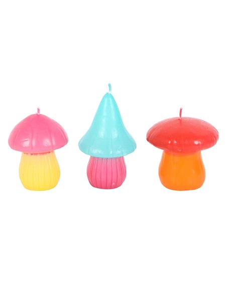 Set of 3 Mushroom Shaped Candles FF_14225 - pic 135078 | FastDaddyshop