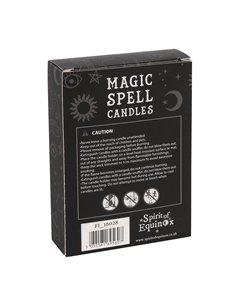 Set of 12 White 'Happiness' Spell Candles FI_16028 2
