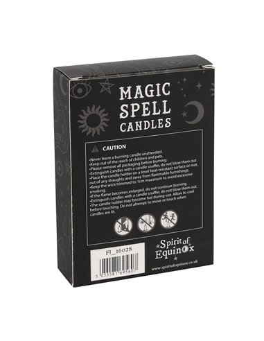 Set of 12 White 'Happiness' Spell Candles FI_16028