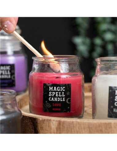 Rose 'Love' Spell Candle Jar FI_28523