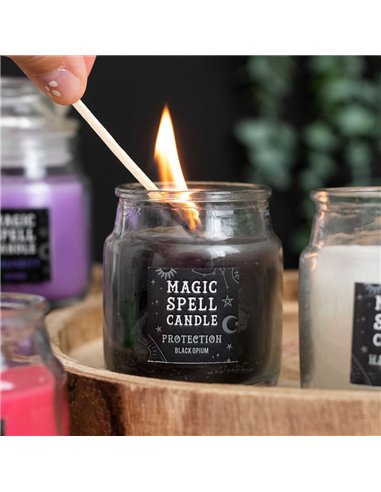 Opium 'Protection' Spell Candle Jar FI_28623