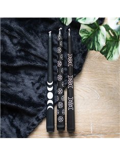 Set of 3 Black Magic Mystical Taper Candles  FI_41924 2