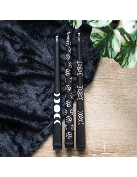 Set of 3 Black Magic Mystical Taper Candles  FI_41924 - pic 135126 | FastDaddyshop
