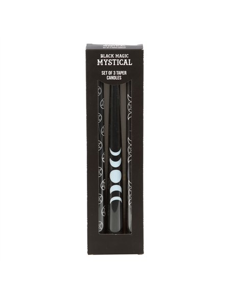 Set of 3 Black Magic Mystical Taper Candles  FI_41924 - pic 135129 | FastDaddyshop