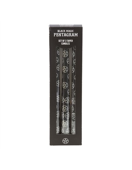 Set of 3 Black Magic Pentagram Taper Candles  FI_79524 - pic 135148 | FastDaddyshop