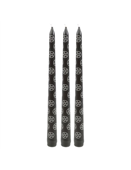 Set of 3 Black Magic Pentagram Taper Candles  FI_79524 - pic 135149 | FastDaddyshop