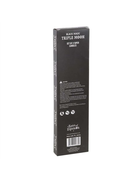 Set of 3 Black Magic Triple Moon Taper Candles  FI_79724 - pic 135163 | FastDaddyshop
