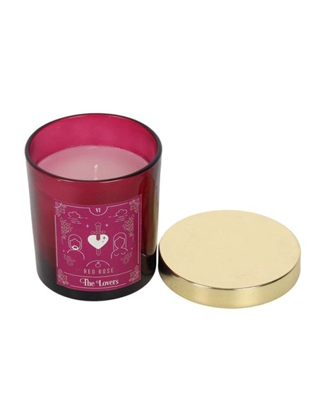 The Lovers Red Rose Tarot Candle FT_52531 - pic 135175 | FastDaddyshop