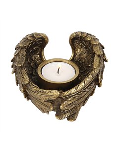 Antique Gold Angel Wing Tealight Candle Holder GA_59530