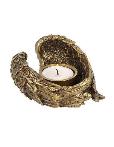 Antique Gold Angel Wing Tealight Candle Holder GA_59530