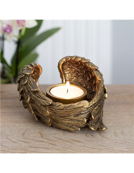 Antique Gold Angel Wing Tealight Candle Holder GA_59530 - pic 135190 | FastDaddyshop