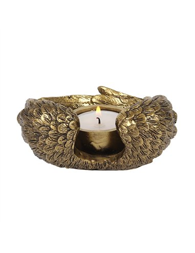 Antique Gold Angel Wing Tealight Candle Holder GA_59530