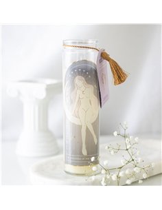 Selene Goddess Tube Candle with Amethyst Crystals GD_67525 2