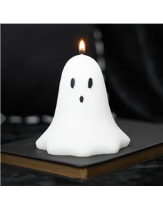 10cm Unscented Ghost Candle HB_64023 2