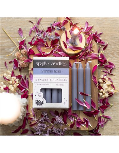 Pack of 12 Stress Less Spell Candles HM_16724
