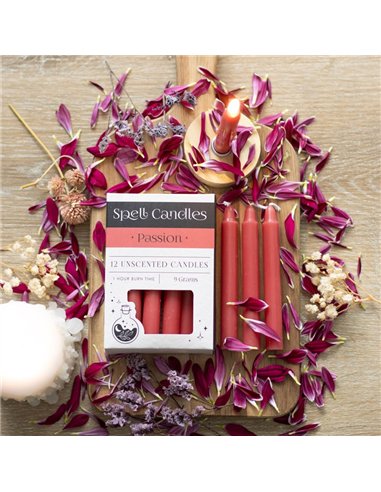 Pack of 12 Passion Spell Candles HM_17124