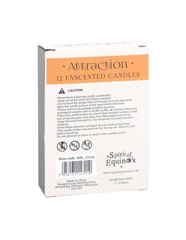 Pack of 12 Attraction Spell Candles HM_17224