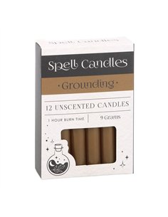 Pack of 12 Grounding Spell Candles HM_17524