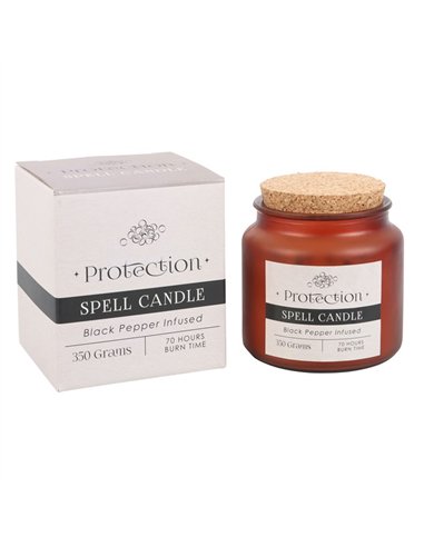 Black Pepper Infused Protection Spell Candle HM_49323