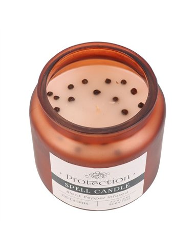 Black Pepper Infused Protection Spell Candle HM_49323