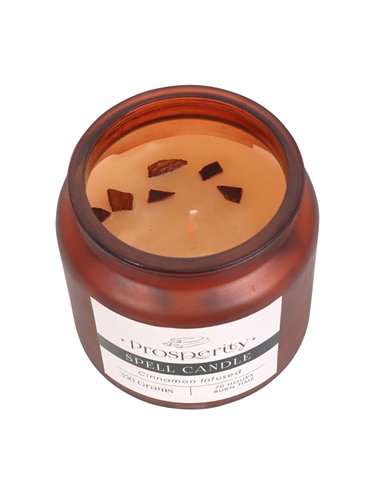 Cinnamon Infused Prosperity Spell Candle HM_49723