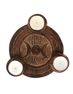 Triple Moon Tealight Candle Holder IN_22728
