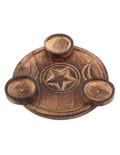 Triple Moon Tealight Candle Holder IN_22728 2