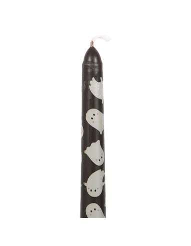 Sweet Ghost Candle Holder with Taper Candle KY_86825