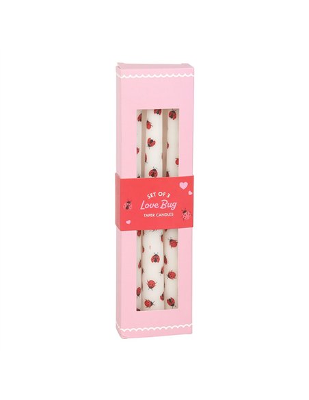 Set of 3 Love Bug Ladybird Taper Candles LS_32225 - pic 135397 | FastDaddyshop