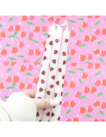 Set of 3 Love Bug Ladybird Taper Candles LS_32225 - pic 135399 | FastDaddyshop