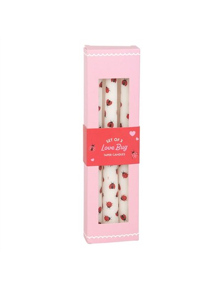 Set of 3 Love Bug Ladybird Taper Candles LS_32225 - pic 135400 | FastDaddyshop