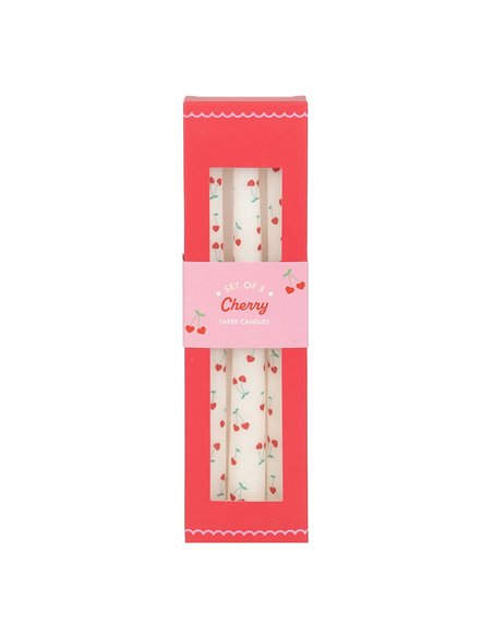 Set of 3 Heart Cherry Taper Candles LS_32325 - pic 135404 | FastDaddyshop