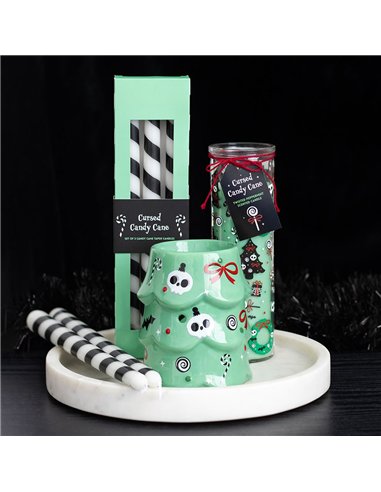 Merry Creepmas Cursed Candy Cane Tube Candle ME_27726